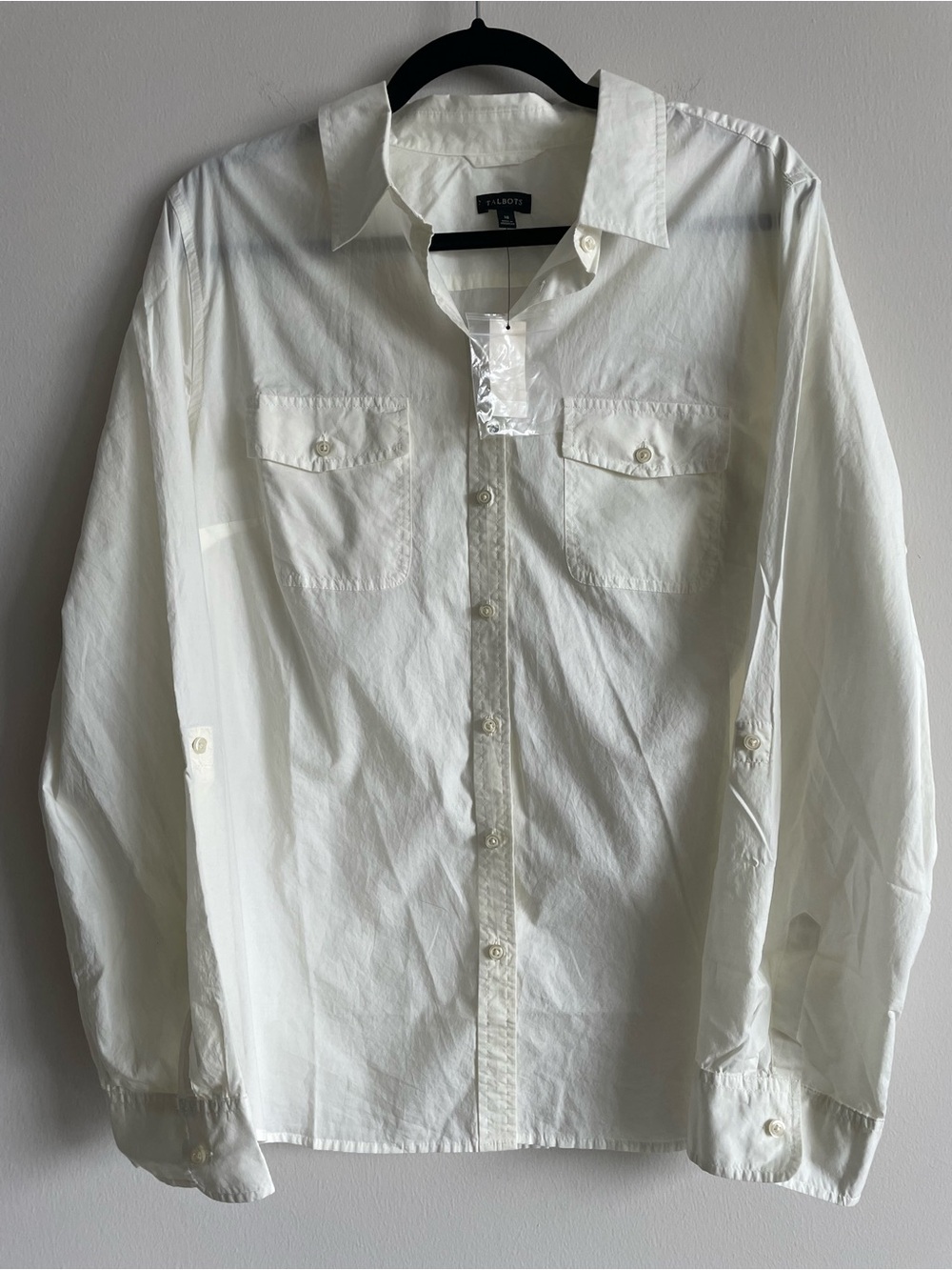 Talbots button down shirt white cotton summer lightweight vacation 18